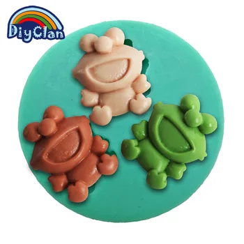 Polimer kil karikatür DİY kurbağa stili için yeni silikon kalıplar F0571QW30 fondan kalıp çikolata