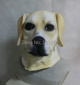 Popüler Lateks Hayvan Yeni Köpek Maskesi Gerçekçi Lateks Komik Labrador Köpek Maskesi