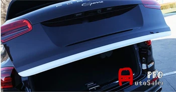 Porsche Cayenne-2016 ABS Krom Matt Arka sis lambası Tampon Üst Lamba Kapağı Trim 2 adet için