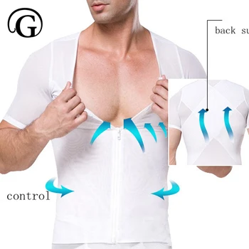 PRAYGER 2 adet Erkek Göğüs Üstleri Zayıflama Jinekomasti Göğüsler Vücut Şekillendirici iç çamaşırı Karın Sıkıştırma Kollu Kontrol