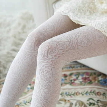 Prenses tatlı lolita çorap Kore Japon bahar sonbahar jacquard dantel geri antik yollar LKW133 külotlu çorap