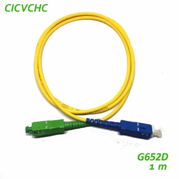 PVC-SC/APC-3.0 mm-10 adet SC/UPC SM-Sarı-1m Fiber Optik Patchcord/Jumper