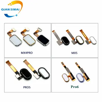 QiAN SiMAi 1 ADET Yeni Parmak İzi Sensörü Home düğmesi S MX4pro MX4 Pro MX5 MX6 Pro5 Pro6 Telefon İçin Flex Kablo Dönüş