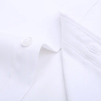 QiSha 2017 Kısa Kollu Beyaz İş Gömlek Moda Yaz Mens Altın Beyaz Siyah İş Gömleği Erkek Çin 1XXX Giysi İthal