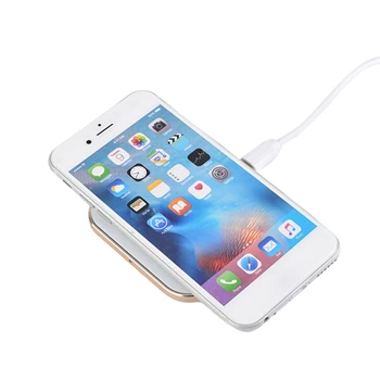 Qİ Kablosuz Şarj cihazı için iPhone 8 Metal Cep Telefonu Kablosuz Şarj Qİ Şarj cihazı için iPhone Samsung X Kablosuz Şarj Cihazı Beyaz