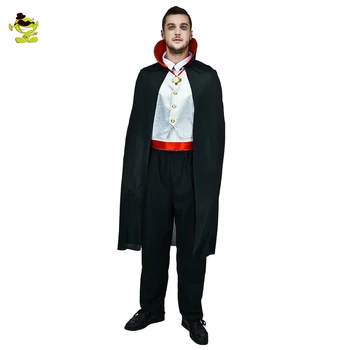 QLQ 2018 Erkekler Gothic Vampir Cadılar Bayramı Kostümü Kapşonlu Pelerin Pelerinli Pelerinli Kostümleri Süslü Elbise Vampir Kostümleri Vampirler