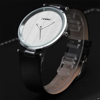 Quartz-watch Saat Erkek Sony Ericsson için hombre sınobı Japonya İnce tasarlanmış Deri Kayışı Mens Üst Marka Lüks Kuvars Bilek İzle Saatler