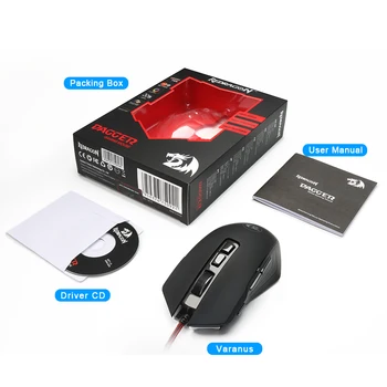 Redragon yüksek kaliteli Oyun Fare PC 10000 DPİ 9 programlanabilir düğmeleri ergonomik tasarım USB Masaüstü fare Kablolu