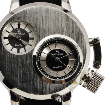 Relogio Masculino Erkek Saat Rahat Mens Üst Lüks Marka Kuvars İzle Lüks Çift Hatlı Tasarımı V6 Erkek Spor Saatler Saatler