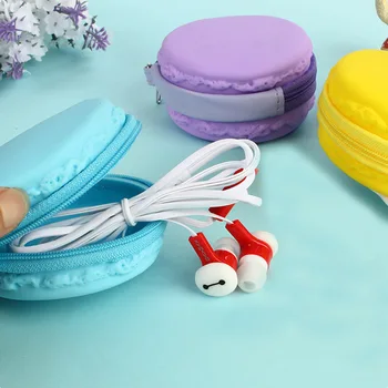 Renkli Malzemeler Taşınabilir Kulaklık Kablo Saklama gözü Kulaklık Kutu Çanta Sikke HG0257 Cüzdan Anahtar Değişim Fermuar Saklama çantası Çantalar