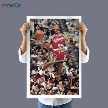 Resim Michael Jordan Çaylak Yıl Sanat Baskı Modern Sanat Spor Poster Resim Tuval Duvar Sanatı Ev Dekorasyonu Çerçeve