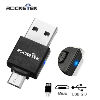Rocketek yüksek kalite OTG Micro USB 3.0 kart okuyucu Adaptörü TF, Micro SD ™ Süper Hızlı Veri Aktarımı