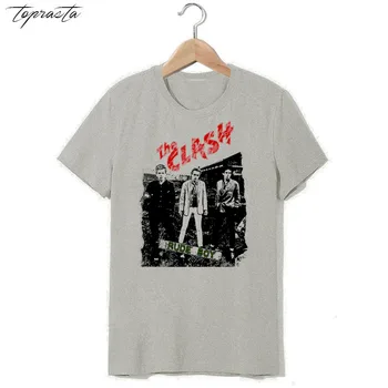 RSHSSDX071 The clash punk Rock moda t shirt erkekler kadın üst tee madde NO-