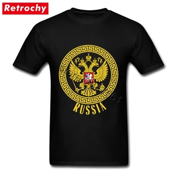Rusya T Shirt Kartal Tees Silah Rus İmparatorluğu Ceket Moda Stil Erkek T-Shirt Ucuz Markalı Erkek Hediyeleri Sevgililer