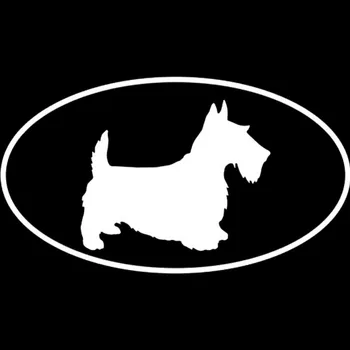S1 13.8*7.7 CM İskoç Terrier Köpek Araba Çıkartmaları Kişilik Vinil Çıkartma Araba Kamyon Aksesuar Stil Siyah/Gümüş-0664