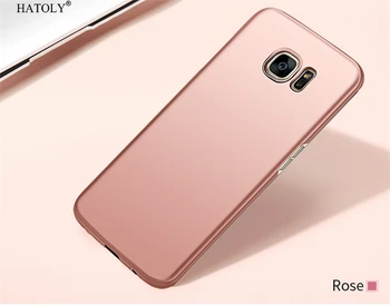 S7 Ücretsiz Kargo Samsung Galaxy S7 Durumda Galaxy S7 Ultra-ince Yumuşak Kapak Sert PC Koruyucu Case Arka HATOLY