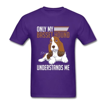 Sadece Basset Hound Benim Gömlek Artı Boyutu Özel Kısa Kollu T Shirt Erkek Üst Cosplay Pamuk Crewneck Komik T-shirt T Beni Anlar