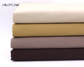 Saf çikolata pamuklu kumaş kumaş dikiş DİY kumaş yamalı pamuk doku ev tekstili dokuma telas tecido
