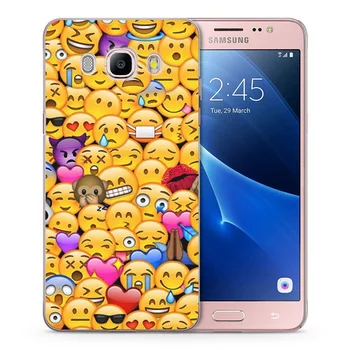 Samsung Galaxy A3 A5 2016 2017 Başbakanı J1 J2 J3 J5 Numarası SMS ile Renkli Yumuşak Gülümseme Yüzü Boyalı Tasarım Durumda Fundas İçin dava C076