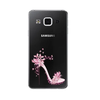 Samsung Galaxy A5 SM-A500F Şeffaf İçin Telefon kılıfı için-A500F Ultra İnce Silikon Kapak Eğlenceli Sutyen Kalıbı Capa Jel