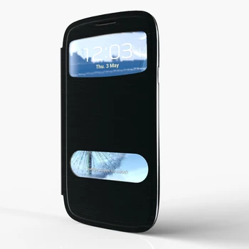 Samsung Galaxy S3 I9300 S3 Neo İ9300i S3 İkilisi Görünüm Penceresi İle Flip Case Telefonu Çanta Kabuk İçin Pil Konut Kapak