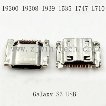 Samsung Galaxy S3 İ9300 İ9308 İ939 İ747 I535 L710 İçin 10 adet-100pcs Mikro USB Jack Konnektör Dişi pin 11 Telefon Şarj Soketi