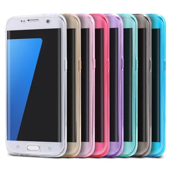 Samsung Galaxy S7 S6'yı Kenar S 8 S 8 İçin KİSSCASE Ultra İnce Yumuşak Açık Flip Durumlarda Artı Durumda Kristal Şeffaf Silikon Kılıf