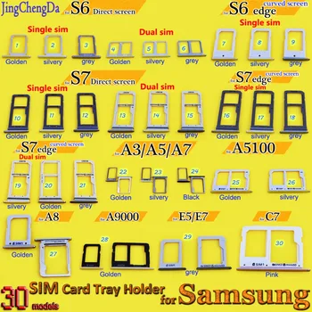 Samsung için Samsung W2 W2 kenar S7 Tek /Çift SIM Kart Tepsi Tutucu Yuvası Galaxy S7 kenar G935F Yedek Parça