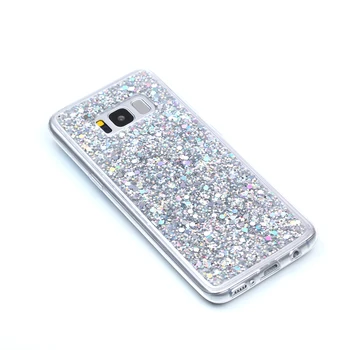 Samsung s 8 için Samsung galaxy S 8 funda şeker renkli parlak kapak İçin moda glitter bling durumda ARTI bu etui kryt hotel tok