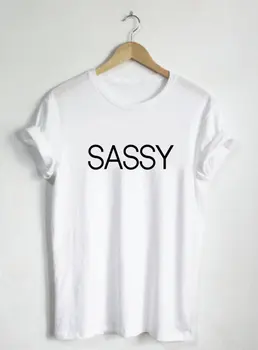 Sassy Gömlek - Arsız Kadın Gömlek ya da Erkek Tshirt Söyleyerek, Duygu Komik Hediye Mizah Kız Parti Yüz C036 Dil -