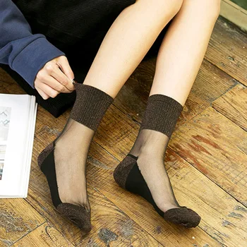 Satış Kadın Yüksek Kaliteli Yetişkin Sıcak Satış Metalik İplik Pamuk Damla 1 Çift Yeni Kızlar 9 Renkleri Nakliye Kayma Direnci Çorap