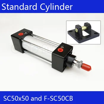 SC50*50 50mm Çap 50mm İnme SC50X50 SC Serisi Standart Pnömatik Hava Silindir, Tek Çubuk SC50-50