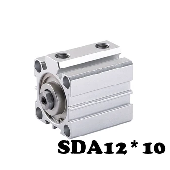 SDA12*10 Standart silindir ince silindir Alüminyum Alaşımlı SDA Tip Pnömatik Silindir 12mm Delik 10mm Vuruş İnce Hava Silindir