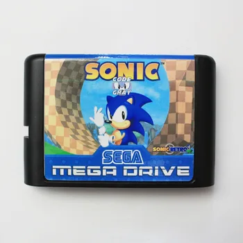 Sega Genesis İçin İçin Sonic Kod Gri 16 bit SEGA MD Oyun Kartı Mega Drive