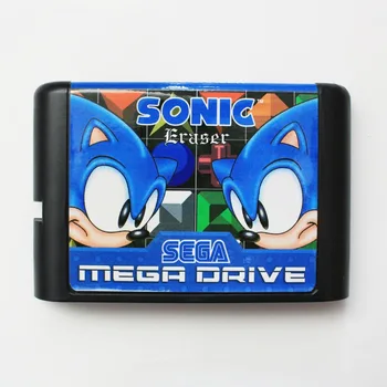 Sega Genesis İçin İçin Sonic Silgi 16 bit SEGA MD Oyun Kartı Mega Drive
