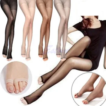 Seksi Burnu Açık Şeffaf Ultra-İnce Tayt Moda Kadın Külotlu Çorap