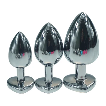 Sektörün 1 şeklinde metal popo yerleştirin gay anal seks oyuncakları ürün iplik Büyük Orta küçük silikon çelik anal plug gönül