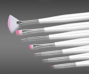 Seramik/çok Pro Tırnak Boyama Fırça UV Jel Akrilik Tırnak Sanat Builder Manikür Fırça Kalem Süsleyen Resim Akrilik Tırnak Fırçası Ayarlayın