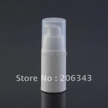 Serum/vakıf/losyon/emülsiyon için 15 ml beyaz plastik havasız şişe içeren