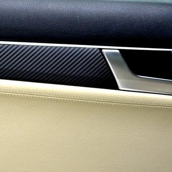 Set Karbon Fiber Araba Başına Mercedes Benz 2025 2011-2013 6pcs İçin araba Korkulukları Karbon Fiber Sticker Stil