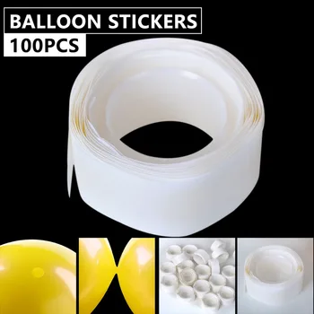 Sevimli 100Pcs Balon Tutkal Nokta Folyo Latex Balon Düzeltme Sakız Hava Topları ve Şişme Oyuncaklar Düğün Parti Doğum günü Decorantion