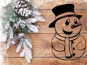 Sevimli Kardan Adam Sevimli Noel Kış Ev Dekorasyonu Vinil Duvar Çıkartması Mutlu Noel Kardan Adam Desen Festivali Özel WallpaperF-23