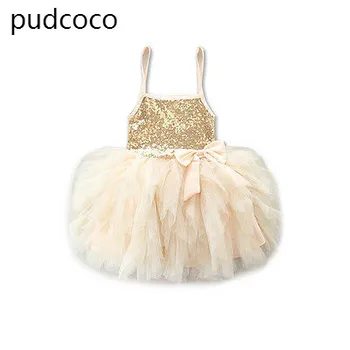 Sevimli Simli Askısı Prenses Elbise Çocuklar Kız Dantel Ilmek Tül Tutu Elbise Topu Cüppe Düğün Giysileri Yazlık Elbiseler