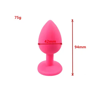 Seçim için 12 renk 42 94 mm Büyük boy pembe erkekler için anal plug butt plug Seks Oyuncakları silikon*kadınlar