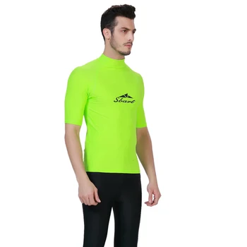 -Shirt UV Güneş Koruma Mayo Erkek Basic Skins Rash Guard Erkek Dalış Yüzme Tees adam Yaz Kısa Kollu uzun Mayo T Üstleri