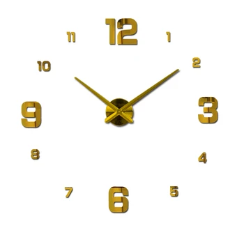 SICAK 3d diy Akrilik miroir duvar çıkartmaları saatine saatler Kuvars Modern reloj karşılaştırıldı Ev Dekorasyon yeni