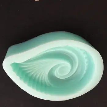 Silika jel silikon kalıp rüzgar deniz kabuğu şeklinde pasta dekorasyon el yapımı sabun mum küf kokusu küf kokusu taş taş kalıbı