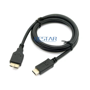 Siyah 1m 3 USB 3.1 USB-C MAVİ.Tip 1-c erkek MicroB 3.0 Mikro B erkek veri kablosu MacBook için sabit disk USB