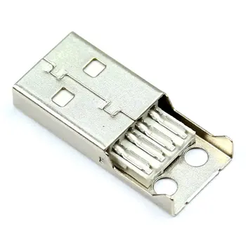 Siyah Plastik Kapak İle MYLB 10 adet A Tipi Erkek USB 4 Pin Fiş Soket Konnektör