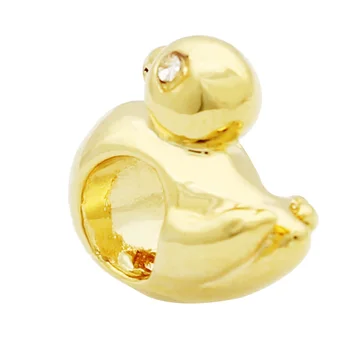 Slayt cazibesi Ücretsiz kargo altın ördek hayvan çekicilik boncuklar uygun Pandora bilezik